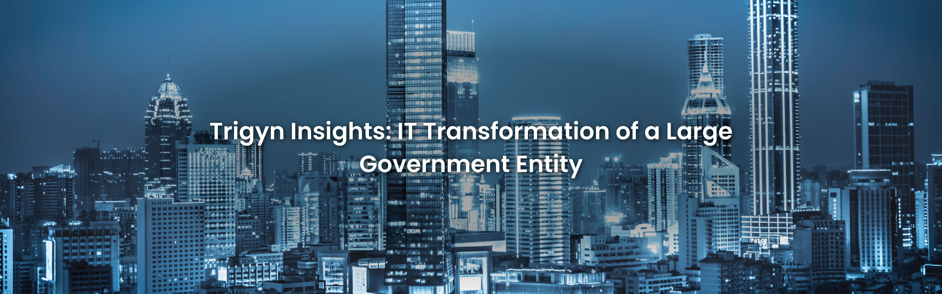 IT Transformation of a Large Government Entity